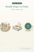 Bundle Hogar en Orden — Comidas + Limpieza + Niños — portada