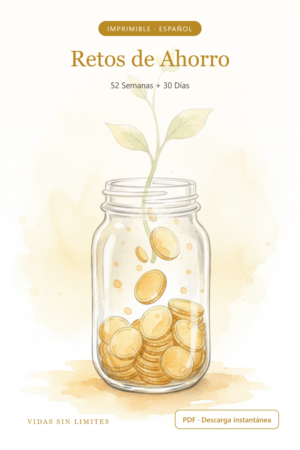 Retos de Ahorro — 52 Semanas + 30 Días — portada