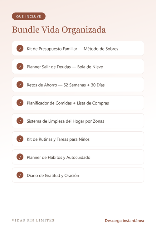 Bundle Vida Organizada — Colección Completa (10 Kits) — qué incluye